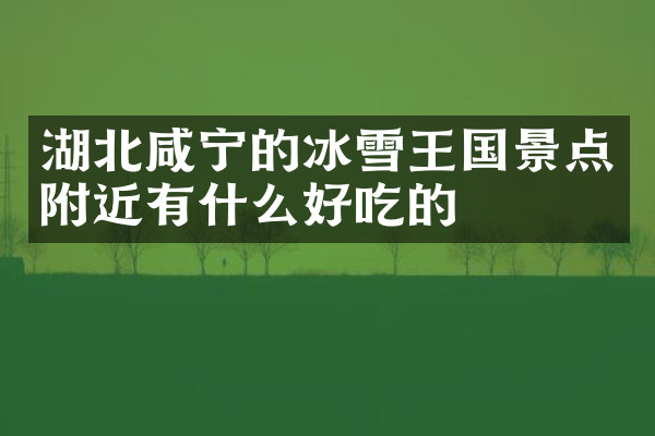 湖北咸宁的冰雪王国景点附近有什么好吃的