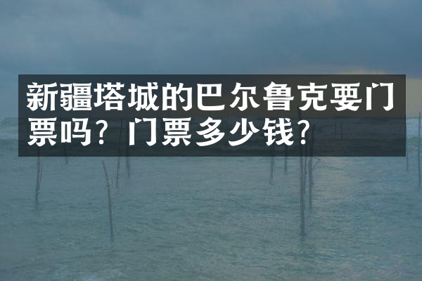 新疆塔城的巴尔鲁克要门票吗？门票多少钱？