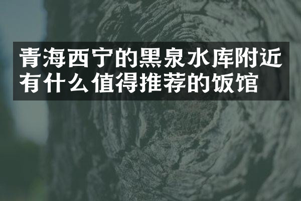 青海西宁的黑泉水库附近有什么值得推荐的饭馆吗