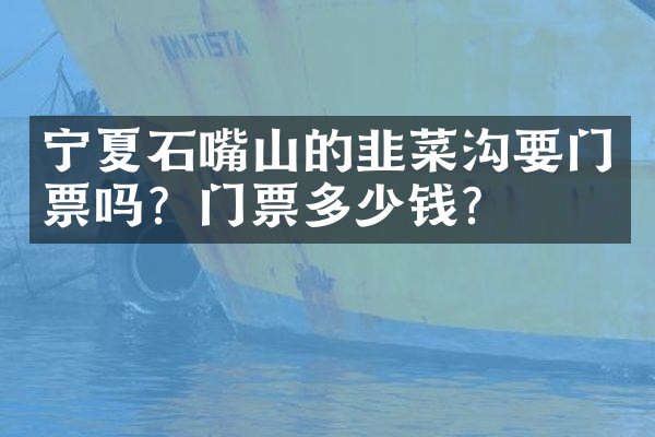 宁夏石嘴山的韭菜沟要门票吗？门票多少钱？