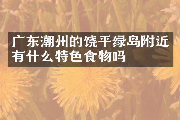 广东潮州的饶平绿岛附近有什么特色食物吗