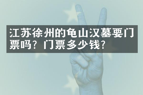 江苏徐州的龟山汉墓要门票吗？门票多少钱？