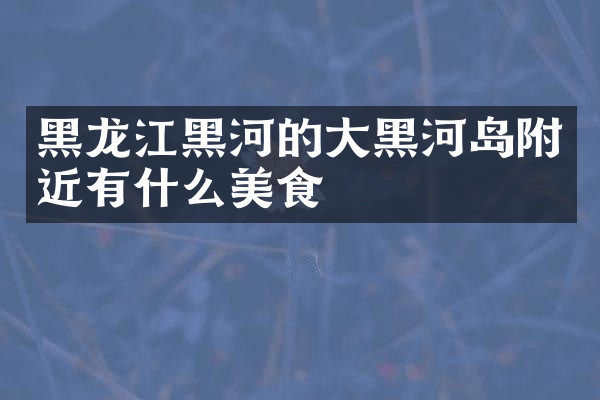 黑龙江黑河的大黑河岛附近有什么美食