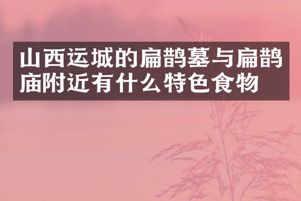 山西运城的扁鹊墓与扁鹊庙附近有什么特色食物吗