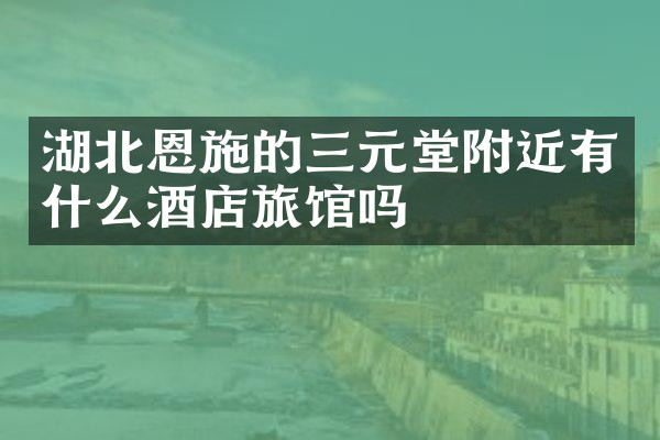 湖北恩施的三元堂附近有什么酒店旅馆吗