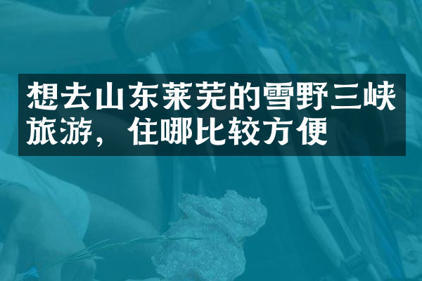 想去山东莱芜的雪野三峡旅游，住哪比较方便