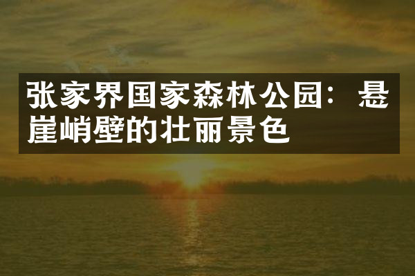 张家界国家森林公园：悬崖峭壁的壮丽景色