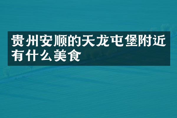 贵州安顺的天龙屯堡附近有什么美食