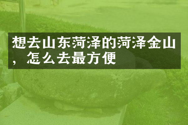 想去山东菏泽的菏泽金山，怎么去最方便