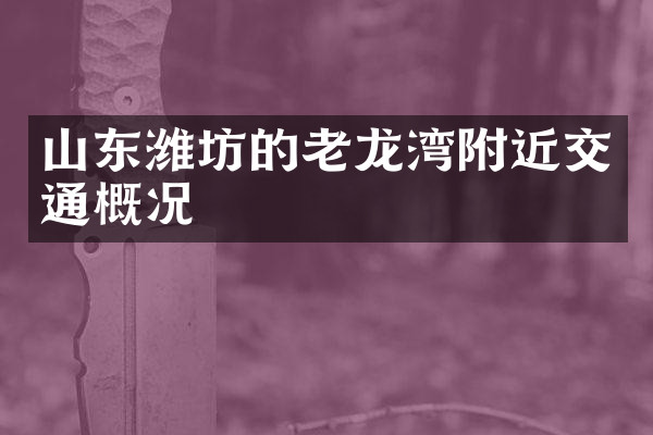 山东潍坊的老龙湾附近交通概况