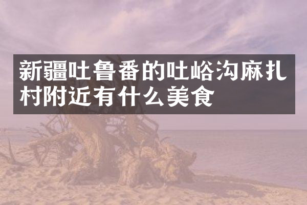 新疆吐鲁番的吐峪沟麻扎村附近有什么美食