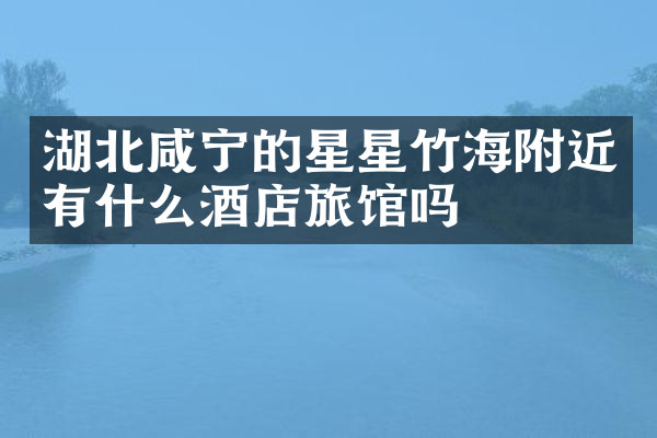 湖北咸宁的星星竹海附近有什么酒店旅馆吗