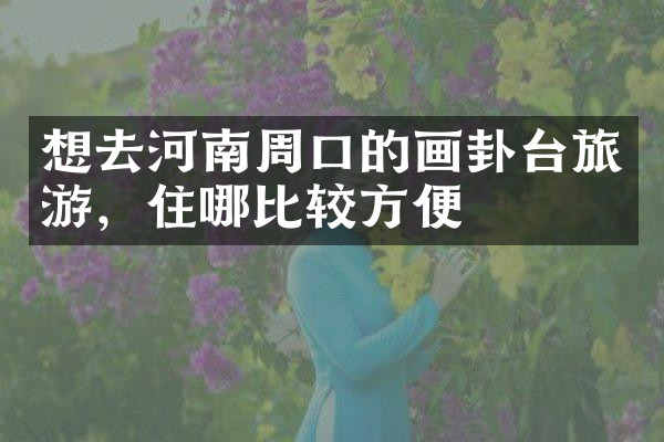 想去河南周口的画卦台旅游，住哪比较方便