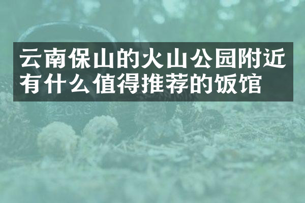 云南保山的火山公园附近有什么值得推荐的饭馆吗