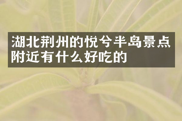 湖北荆州的悦兮半岛景点附近有什么好吃的