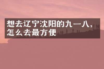 想去辽宁沈阳的九一八，怎么去最方便