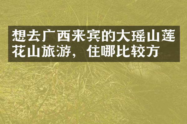 想去广西来宾的大瑶山莲花山旅游，住哪比较方便
