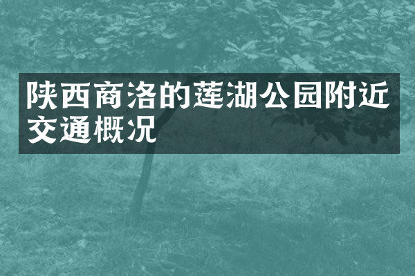 陕西商洛的莲湖公园附近交通概况
