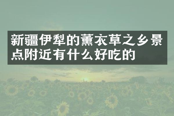 新疆伊犁的薰衣草之乡景点附近有什么好吃的
