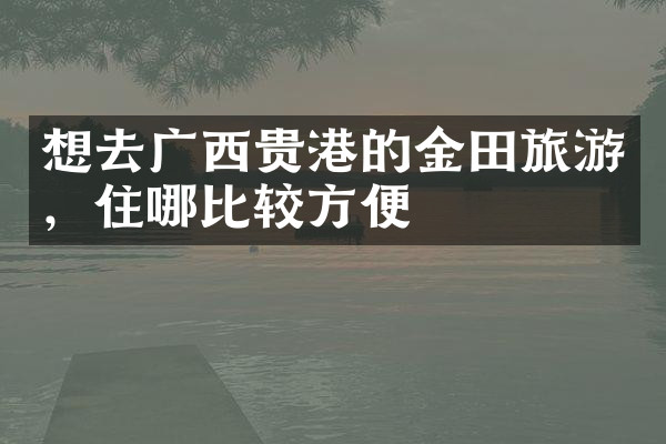 想去广西贵港的金田旅游，住哪比较方便