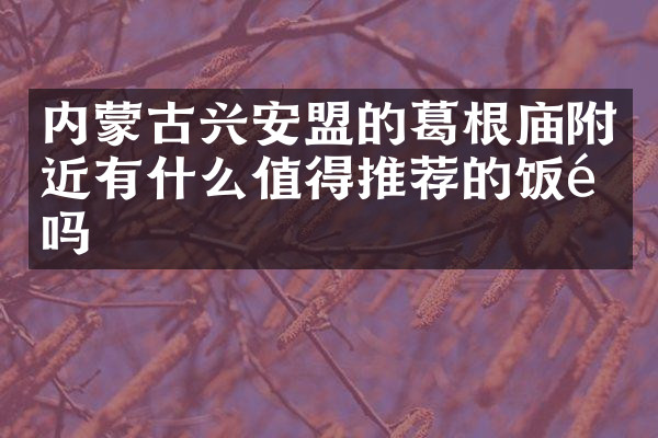 内蒙古兴安盟的葛根庙附近有什么值得推荐的饭馆吗