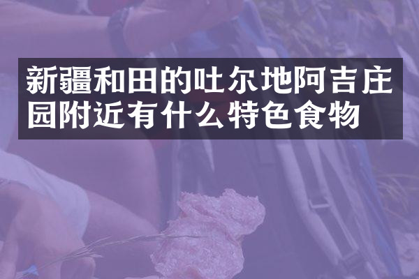 新疆和田的吐尔地阿吉庄园附近有什么特色食物吗