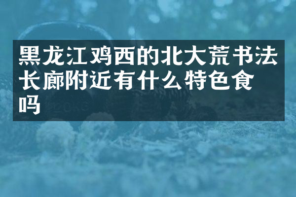 黑龙江鸡西的北大荒书法长廊附近有什么特色食物吗