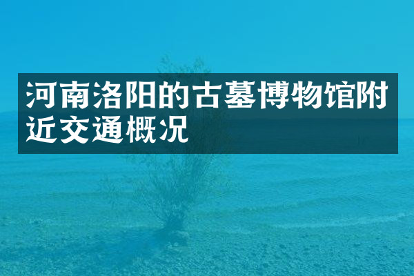 河南洛阳的古墓博物馆附近交通概况