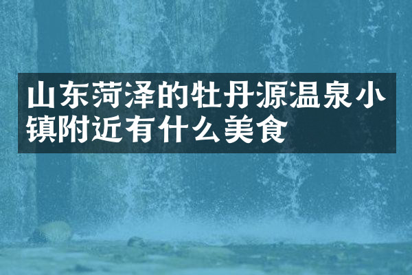山东菏泽的牡丹源温泉小镇附近有什么美食