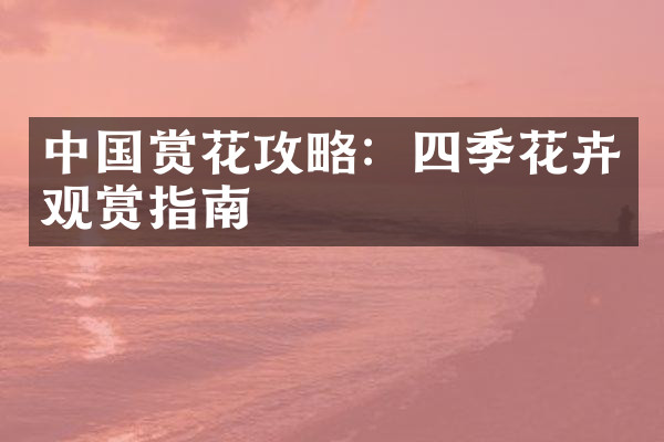 中国赏花攻略：四季花卉观赏指南