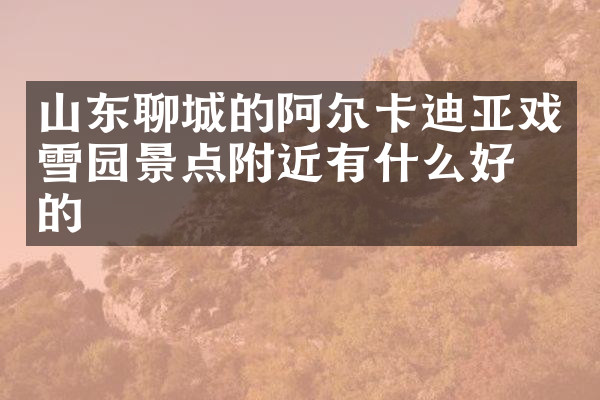 山东聊城的阿尔卡迪亚戏雪园景点附近有什么好吃的