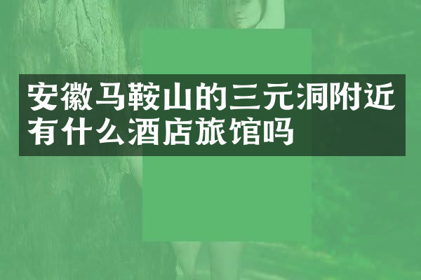 安徽马鞍山的三元洞附近有什么酒店旅馆吗