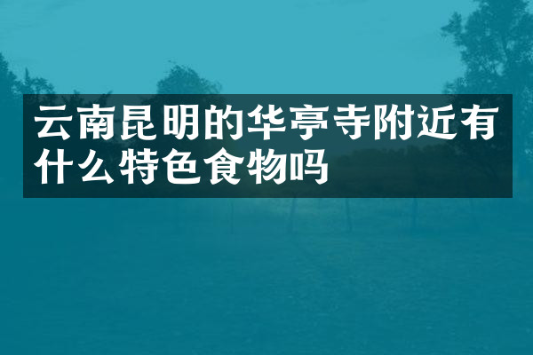云南昆明的华亭寺附近有什么特色食物吗