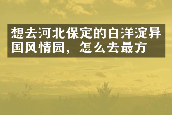 想去河北保定的白洋淀异国风情园，怎么去最方便