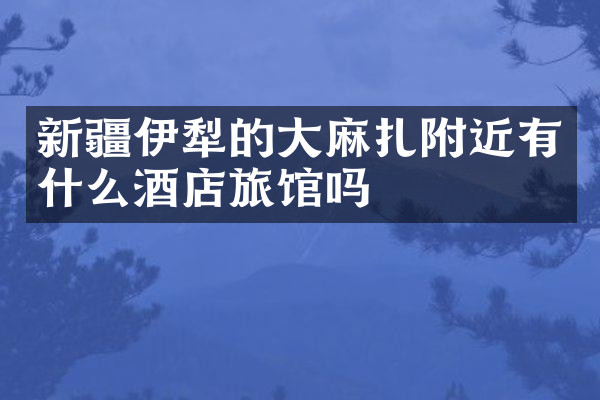 新疆伊犁的大麻扎附近有什么酒店旅馆吗