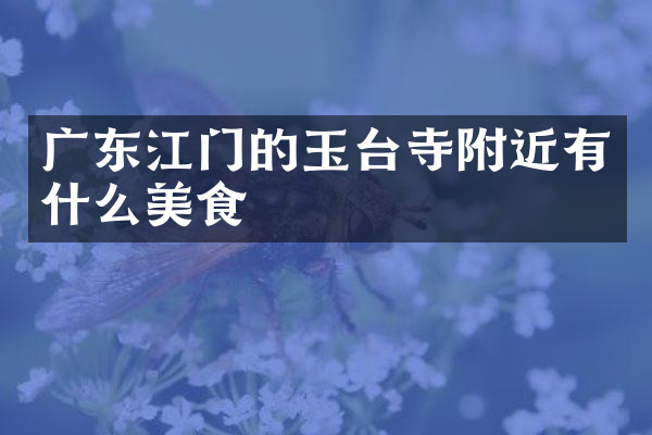广东江门的玉台寺附近有什么美食