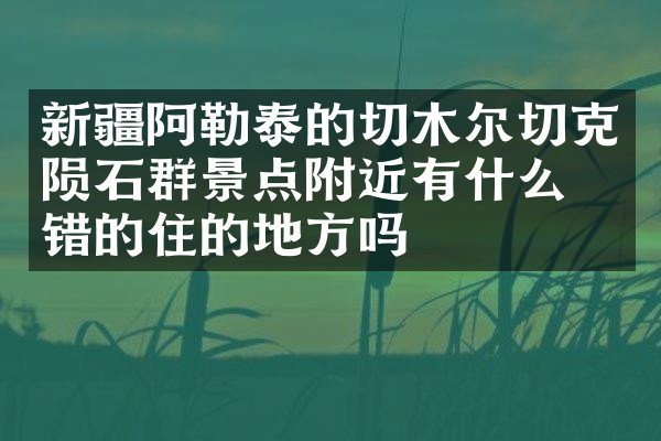 新疆阿勒泰的切木尔切克陨石群景点附近有什么不错的住的地方吗