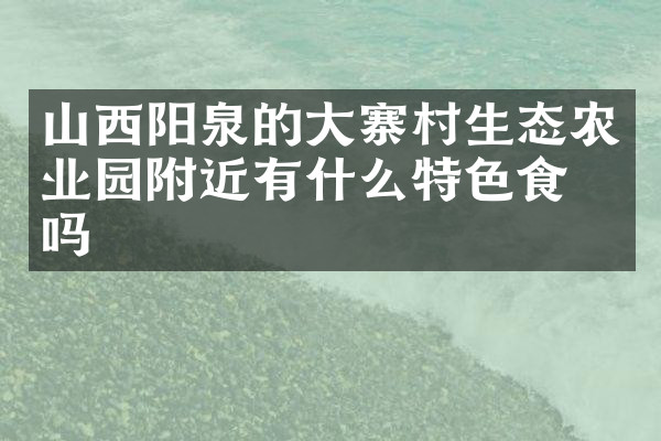 山西阳泉的大寨村生态农业园附近有什么特色食物吗