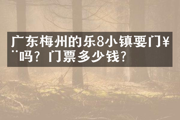 广东梅州的乐8小镇要门票吗？门票多少钱？