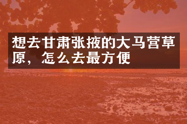 想去甘肃张掖的大马营草原，怎么去最方便
