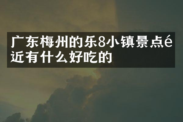 广东梅州的乐8小镇景点附近有什么好吃的