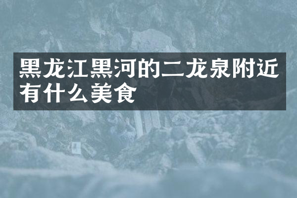 黑龙江黑河的二龙泉附近有什么美食