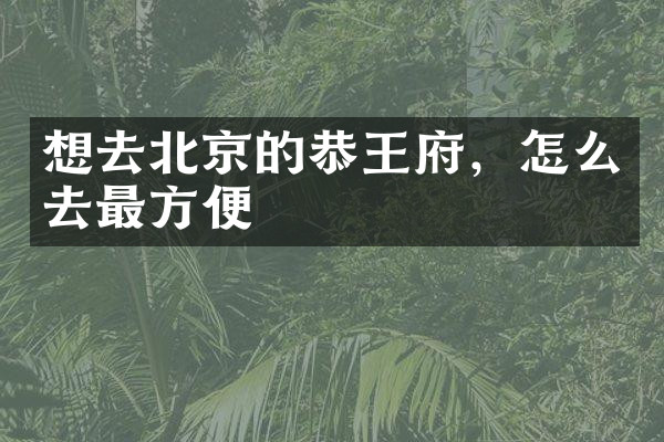 想去北京的恭王府，怎么去最方便