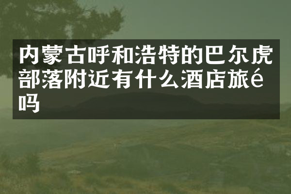 内蒙古呼和浩特的巴尔虎部落附近有什么酒店旅馆吗