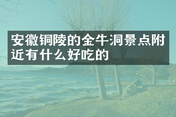 安徽铜陵的金牛洞景点附近有什么好吃的