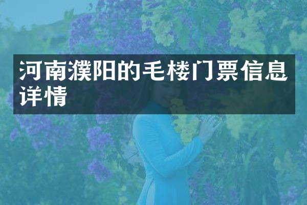 河南濮阳的毛楼门票信息详情