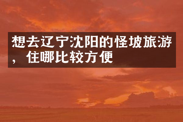 想去辽宁沈阳的怪坡旅游，住哪比较方便