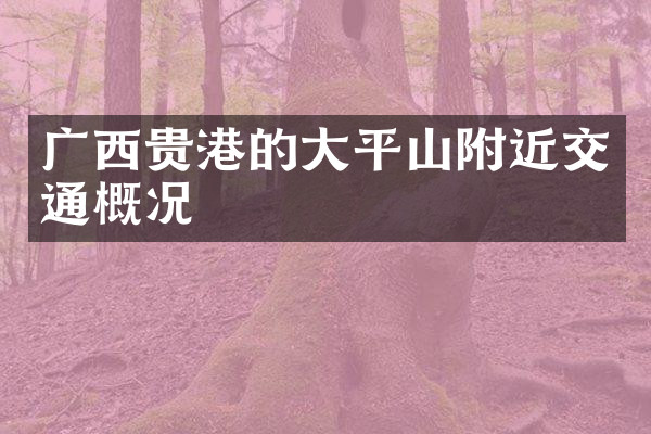 广西贵港的大平山附近交通概况