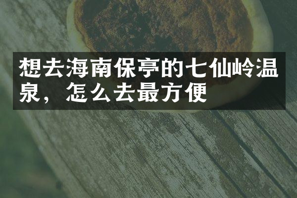 想去海南保亭的七仙岭温泉，怎么去最方便