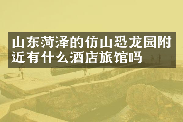 山东菏泽的仿山恐龙园附近有什么酒店旅馆吗